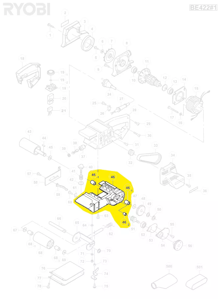 Châssis réf. 5131017526 Ryobi